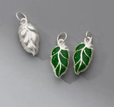 925 Sterling Silver Cubic Leaf Charms 3D Silver Pendants DIY Jewelry Fittings