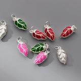 925 Sterling Silver Cubic Leaf Charms 3D Silver Pendants DIY Jewelry Fittings