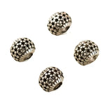 925 Sterling Silver Oval Ball Hollow Beads 7.5x5.5mm