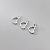 925 Sterling Silver Heart Charms Necklace Bracelet Pendants DIY