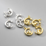 999 Silver Moon Brabbit Necklace Charm DIY Jewelry Findings
