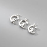 999 Silver Moon Brabbit Necklace Charm DIY Jewelry Findings