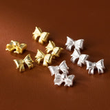 999 Pure Silver Bow Tie Jewelry Charms for Women