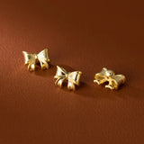 999 Pure Silver Bow Tie Jewelry Charms for Women