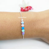 Christmas Opal Beads Bracelet Bangle for Women