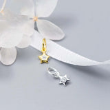 S925 Silver Zircon Star Charms Earrings Bracelets Pendants DIY Jewelry Making