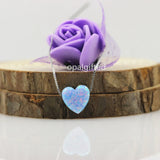 10mm OP26 Heart Synthetic Opal Necklace 925 Sterling Silver Opal Heart Necklace