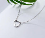 Real 925 Sterling Silver Heart Love Necklace GTLX1568