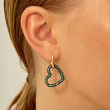 925 Silver Geometric Hoop Earrings with Zircon Crystals