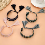 Embroidered Rope Chain Love Bracelet Tassel Braided Couple Bracelet