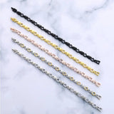 Magnetic Health Bracelet Steel Chain Link Heart Shape Couples Bracelets