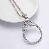 1pc Magnifier Pendant Necklace Jewelry Magnifying Chain Portable Magnifiers