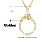 1pc Magnifier Pendant Necklace Jewelry Magnifying Chain Portable Magnifiers
