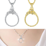 1pc Magnifier Pendant Necklace Jewelry Magnifying Chain Portable Magnifiers