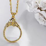 1pc Magnifier Pendant Necklace Jewelry Magnifying Chain Portable Magnifiers