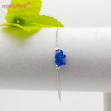 Colorful 8*11mm Opal Elephant Bracelet in 925 Sterling Silver