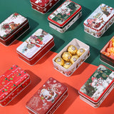 Metal Christmas Tins Candy Cookies Great Packaging Box Kids Party Supplies Case