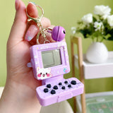 1pc Mini Gaming Console Key Chains Handheld Game Players Electronic Fun