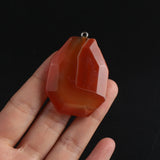 1pc Natural Stone Geometric Charm Pendant for DIY Jewelry
