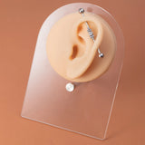 Soft Silicone Tongue Model Display for Jewelry Piercing Simulation