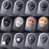 Soft Silicone Tongue Model Display for Jewelry Piercing Simulation