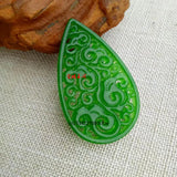 Natural A Green Jade Beads DIY Pendants Earrings Charm Jadeite Jewellery