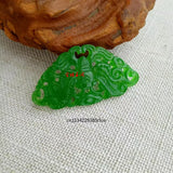 Natural A Green Jade Beads DIY Pendants Earrings Charm Jadeite Jewellery