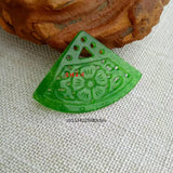Natural A Green Jade Beads DIY Pendants Earrings Charm Jadeite Jewellery