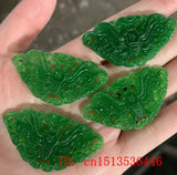 Natural A Green Jade Butterfly Pendant DIY Bracelet Bangle Jadeite Jewellery