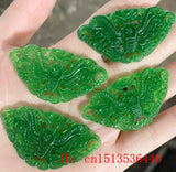 Natural A Green Jade Butterfly Pendant DIY Bracelet Bangle Jadeite Jewellery