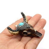 Bull Head Skull Pendant Resin with Rhinestone DIY Necklace Making