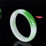 Natural Chinese Green Jade Bracelet Bangle Hand-Carved Luck Amulet