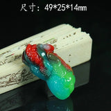 Natural Colour Jade Pixiu Dragon Pendant Necklace Jewellery