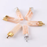 Natural Citrine Amethyst Tourmaline Selenite Pendant Clear Quartz Jewelry