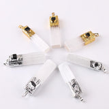 Natural Citrine Amethyst Tourmaline Selenite Pendant Clear Quartz Jewelry