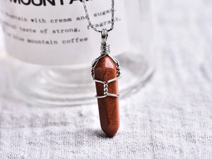 Amethyst Dot Pendant Couple Necklace DIY Jewelry