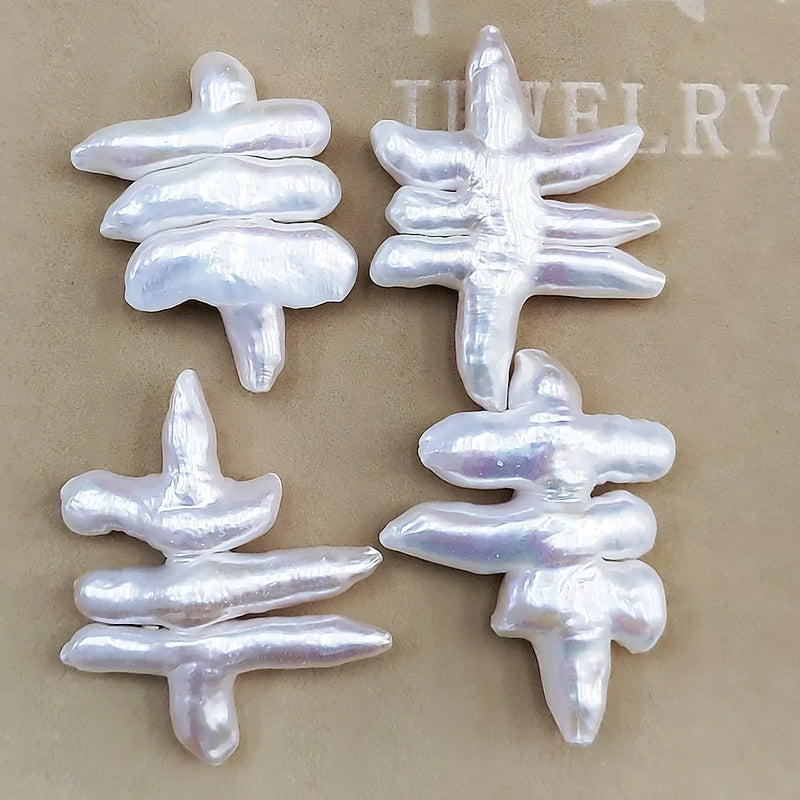 1pc Natural Freshwater Baroque Pearl Fishbone Loose Beads for DIY Jewelry