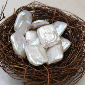 Natural Freshwater Pearl Loose Beads Baroque Rectangular Pearl Bead