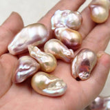 Natural Freshwater Pearls 17~24mm Baroque Deer Purple Beads DIY Jewelry