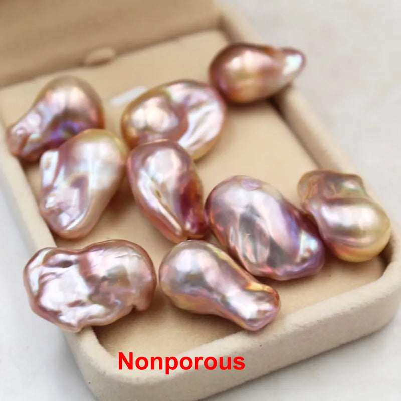 Natural Freshwater Pearls 17~24mm Baroque Deer Purple Beads DIY Jewelry
