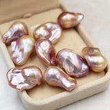 Natural Freshwater Pearls 17~24mm Baroque Deer Purple Beads DIY Jewelry