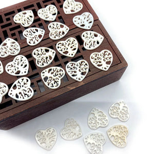Natural Shell Heart Pendant DIY Jewelry Making Charms Accessories