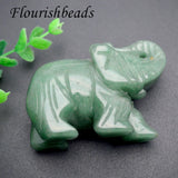 Rose Quartz Carved Elephant Small Home Decor Crafts 5 inches