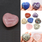1pc Natural Heart Shaped Stone Rose Quartz Agate Crystal Love Healing Gemstones