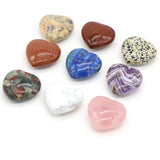 1pc Natural Heart Shaped Stone Rose Quartz Agate Crystal Love Healing Gemstones