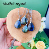 Labradorite Water Droplet Pendant Healing Moon Stone Crystal Quartz