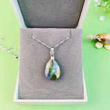 Labradorite Water Droplet Pendant Healing Moon Stone Crystal Quartz