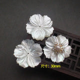 Natural Pearl Shell 25-30mm Large Shell Flower Jewelry DIY Necklace