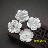 Natural Pearl Shell 25-30mm Large Shell Flower Jewelry DIY Necklace