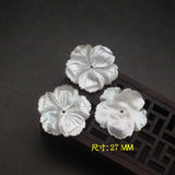 Natural Pearl Shell 25-30mm Large Shell Flower Jewelry DIY Necklace